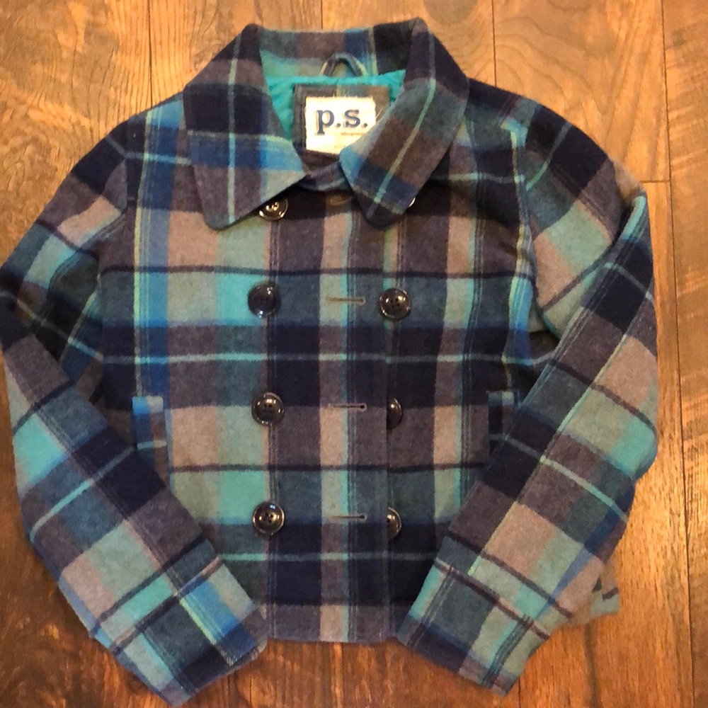 P.S kids Aeropostale Wool CROP pea coat  L/12